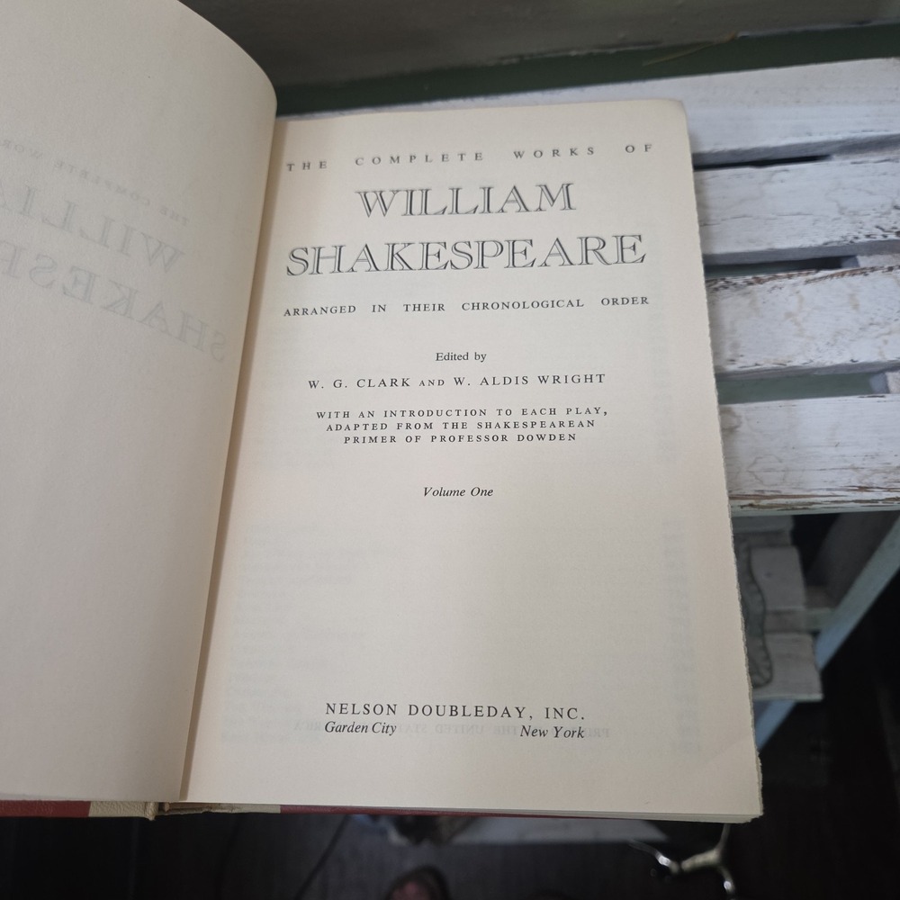 The Complete Works Of William Shakespeare Vol 1 Hardcover Book Vintage - Picture 10 of 14